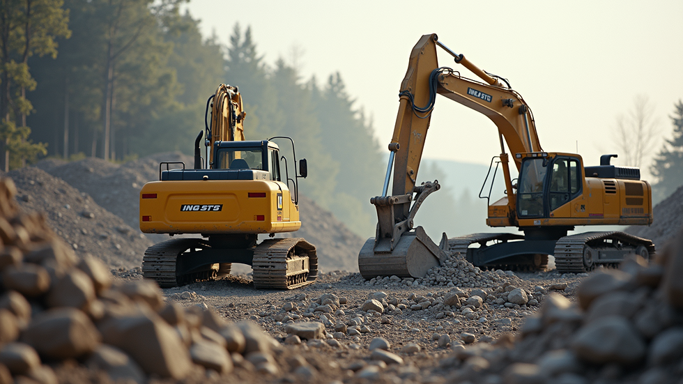 Vue d'un chantier de démolition avec des machines lourdes