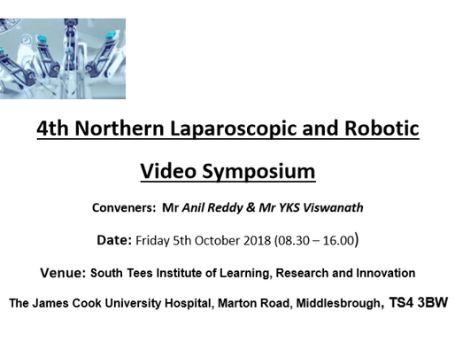 4th Northern Laparoscopic and Robotic Video Symposium
