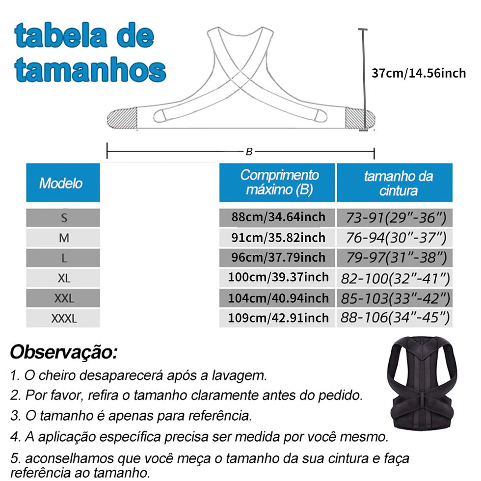 Miniatura: Corretor de Postura Ajustável –  Conforto, Confiança e Alinhamento no Dia a Dia