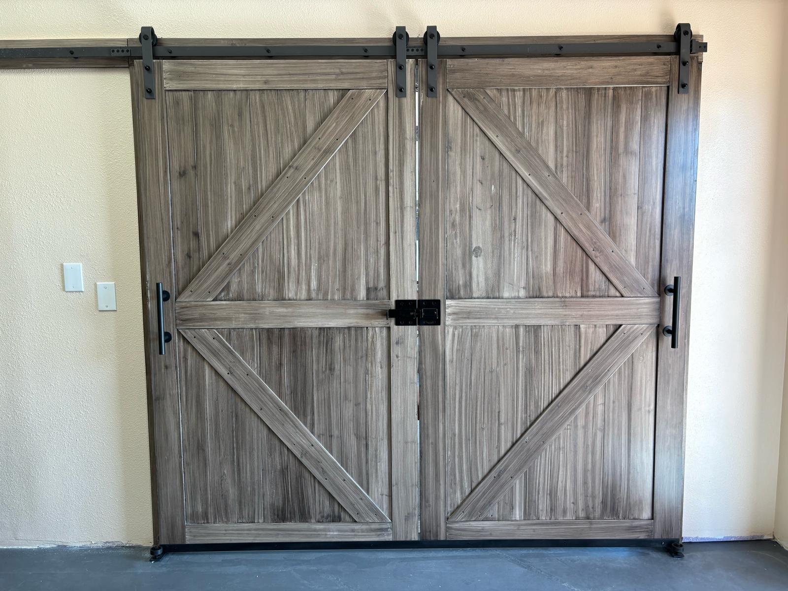 Custom wooden barn doors