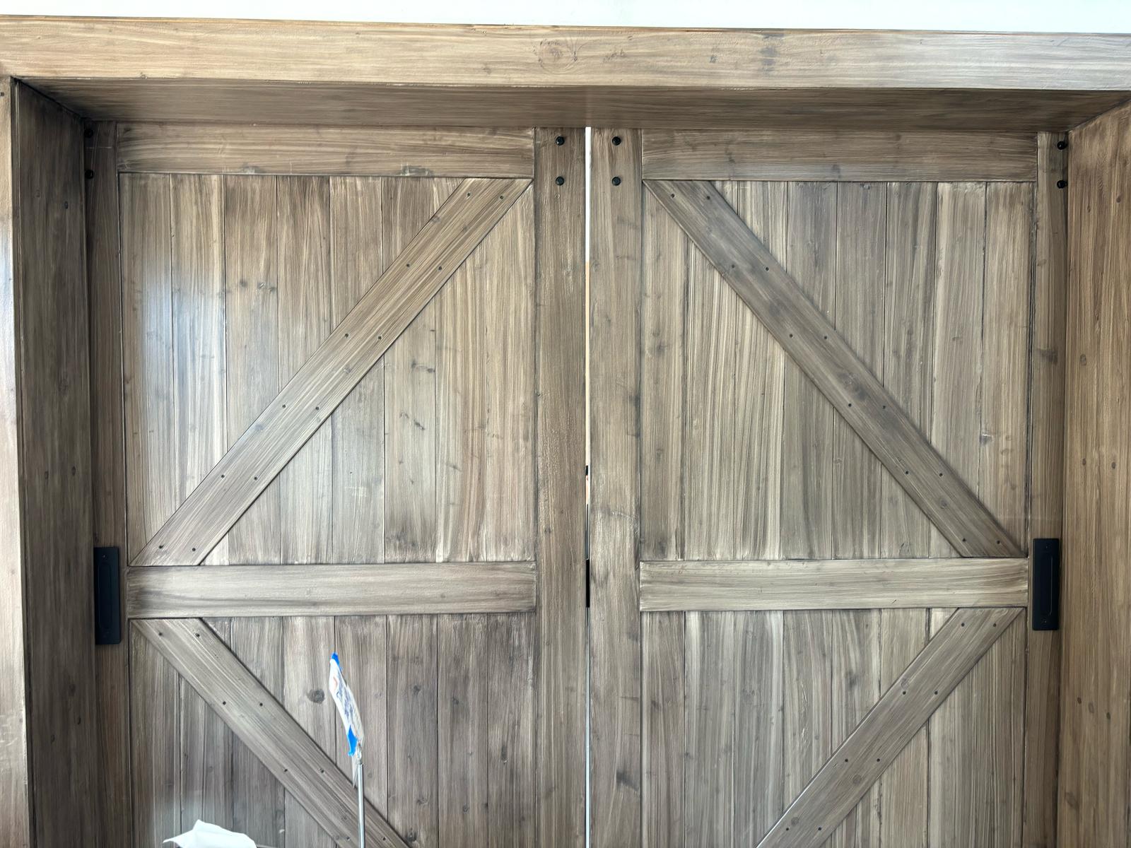 Rustic custom double doors