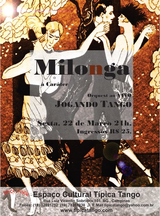 MILONGA TIPICA TANGO__Orquestra Ao VIVO _Jogando Tango___Sexta 22 de março 21h