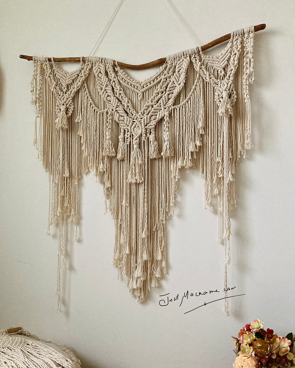 Thumbnail: 102x95cm Large Macrame wall hanging