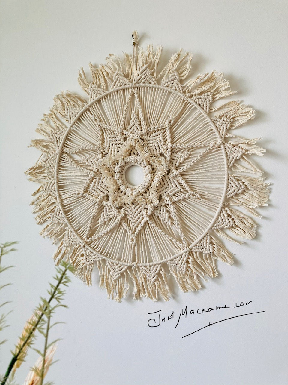 Miniature : 55cm Macrame circle Mandala wall hanging
