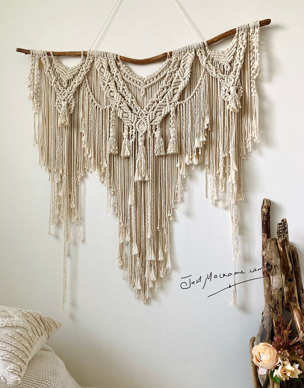 Thumbnail: 102x95cm Large Macrame wall hanging