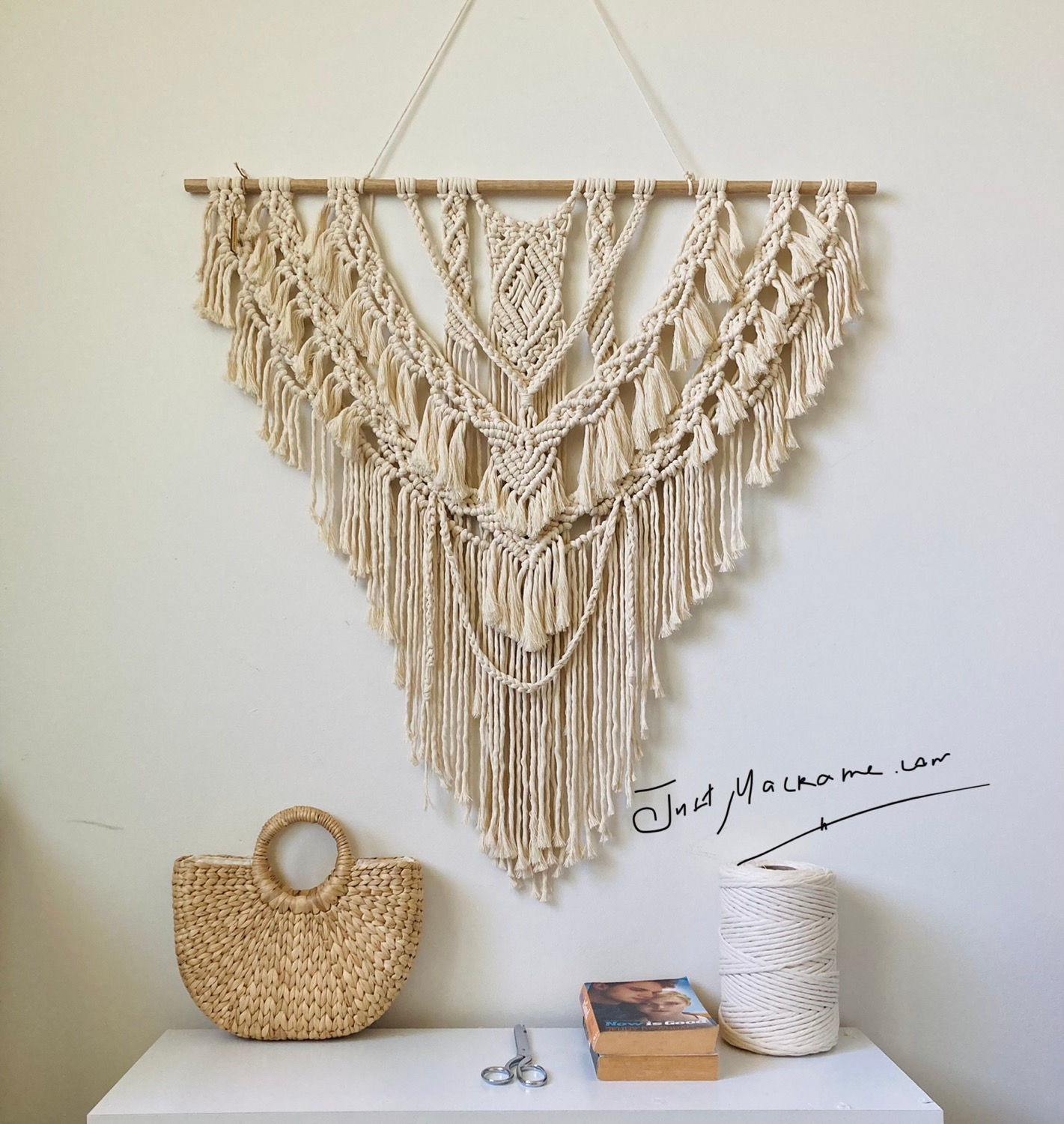 90 x 90cm wide Large Macrame wall hanging