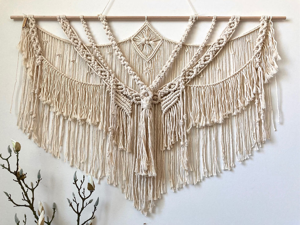 Thumbnail: 105x70cm Large Macrame wall hanging