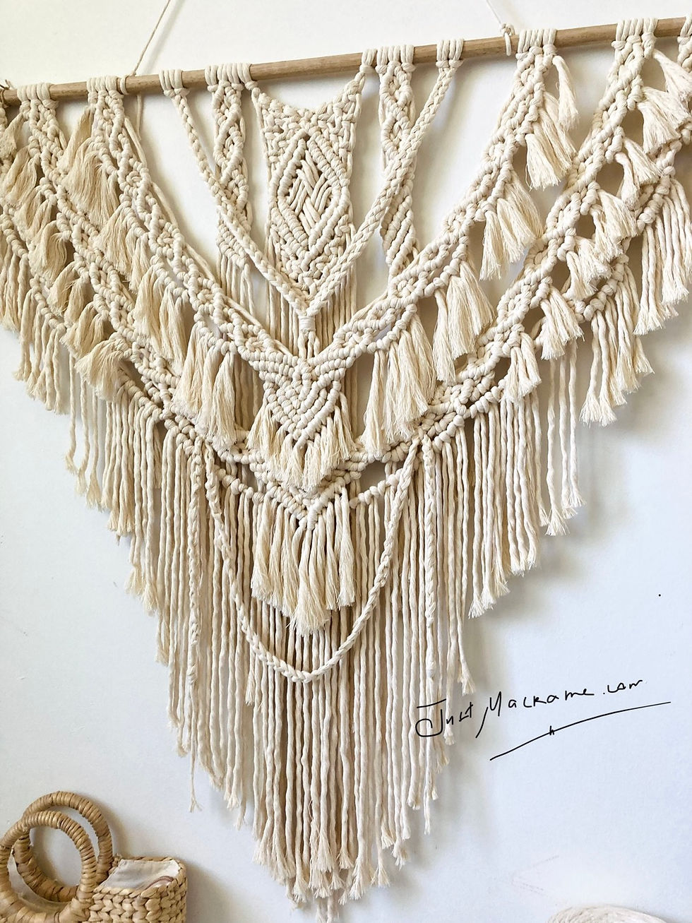 Thumbnail: 90 x 90cm wide Large Macrame wall hanging