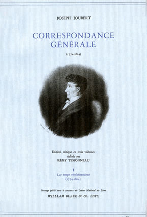 Correspondance générale de joseph joubert (1774-1824) - offre du bicentenaire 2024