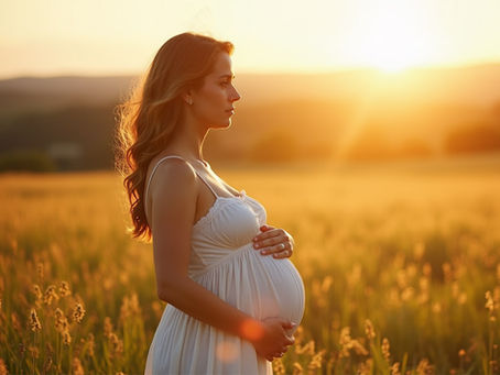 Outdoor maternity photoshoot in London – natural light pregnancy portraits in park setting