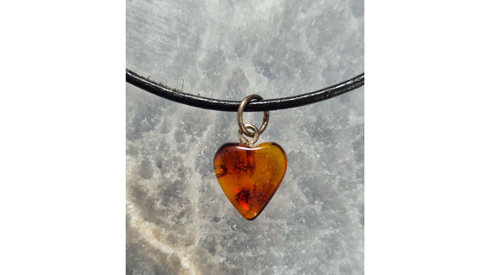Thumbnail: Amber Heart Leather Bracelet