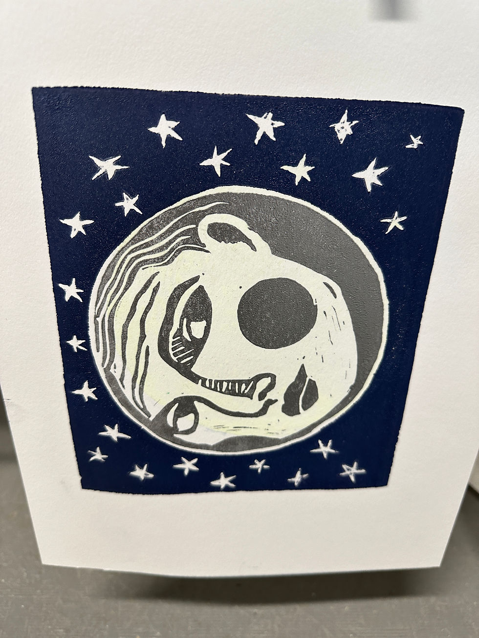 Thumbnail: Mare Tranquillitatis (LE linocut 2024)