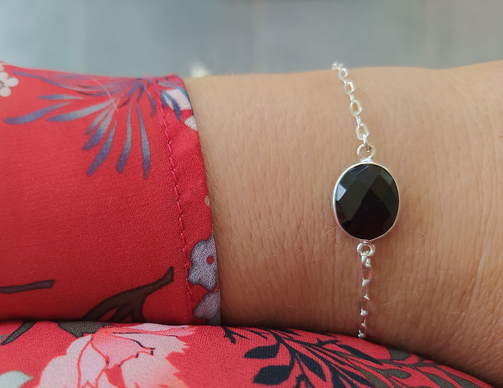 Bracelet interlia Onyx ovale