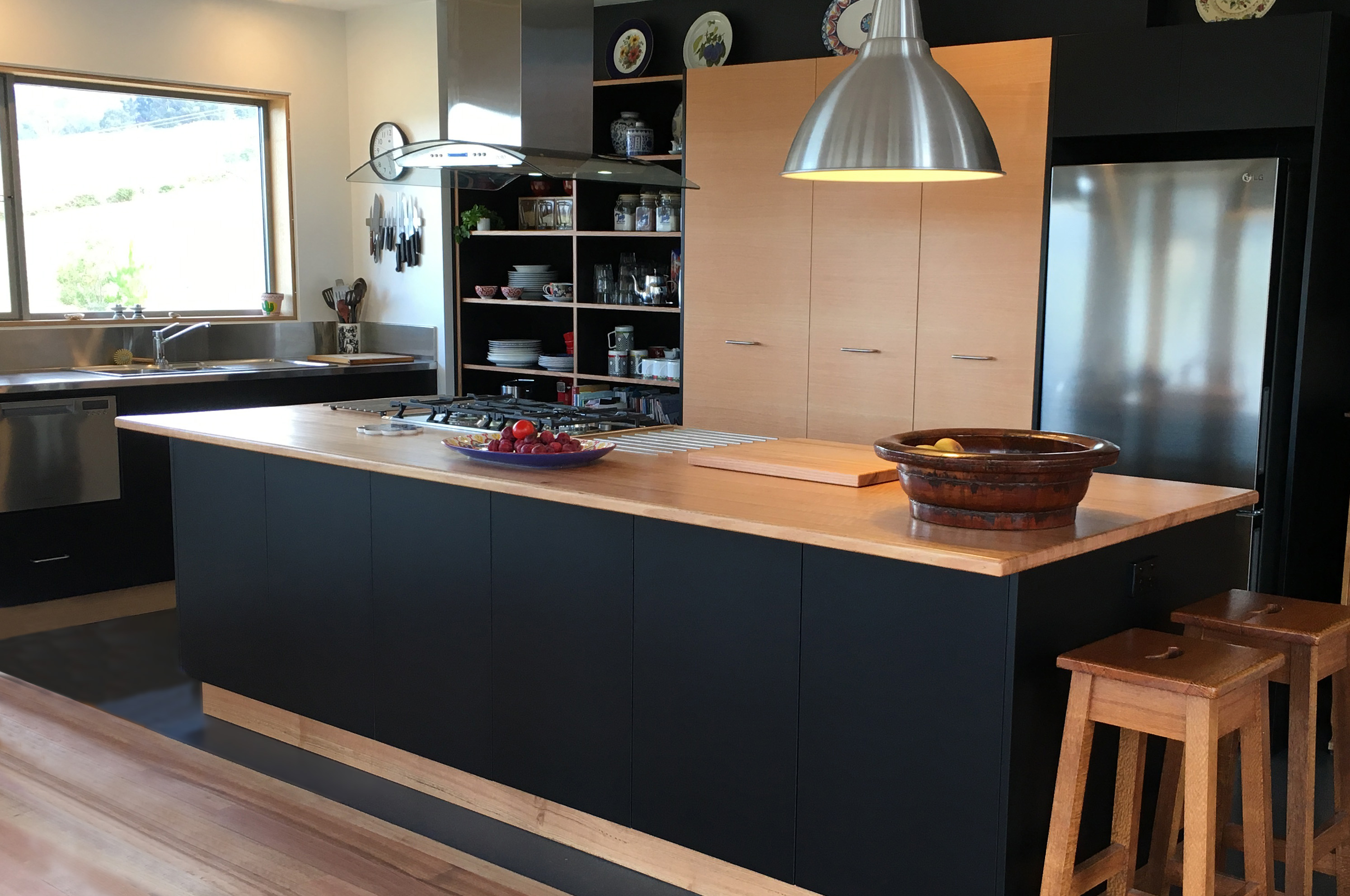 black and Tasmanian oak