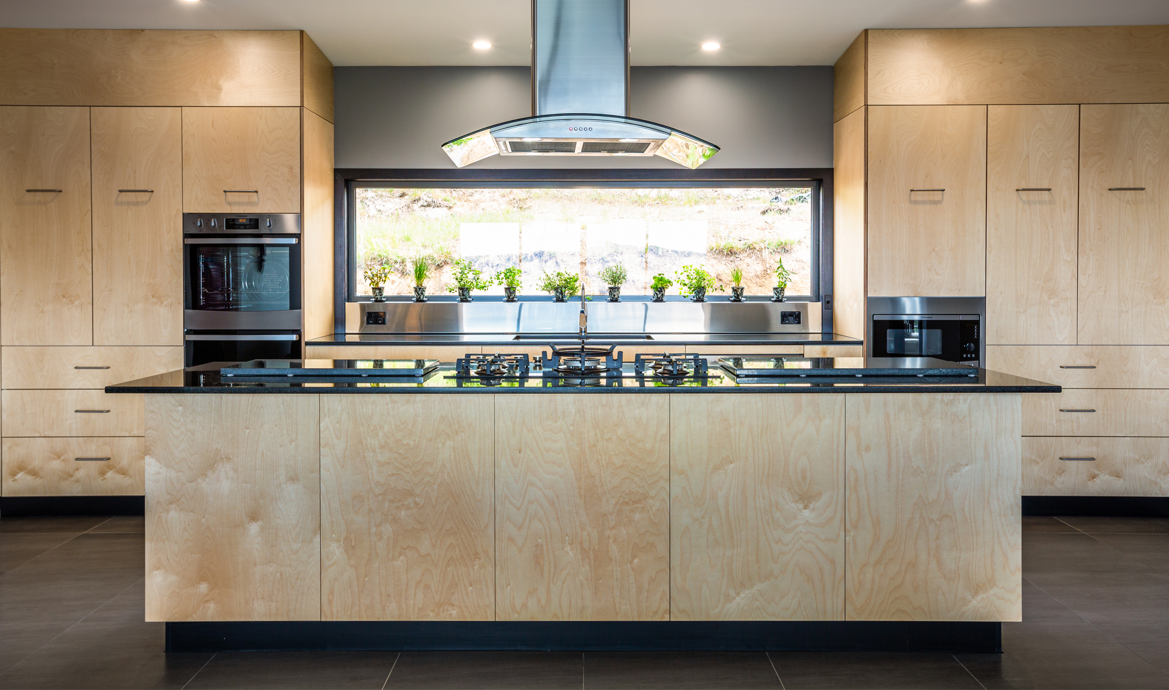 sleek with black granite
