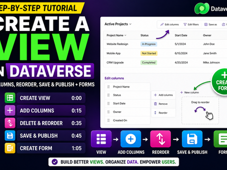 How to Create and Customize a View in Dataverse