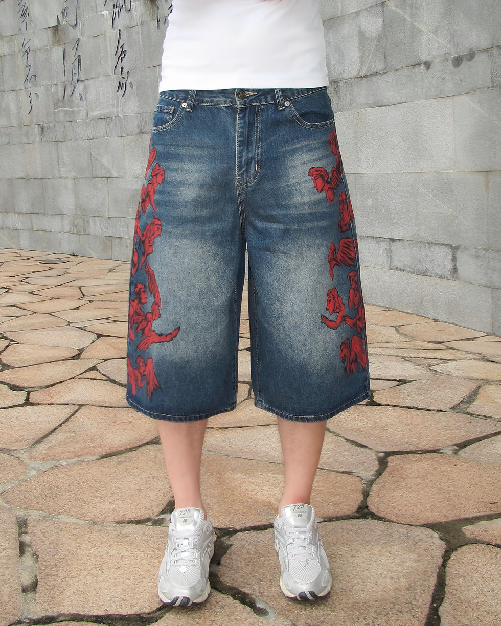 Thumbnail: FATE DENIM SHORTS [Part painted]