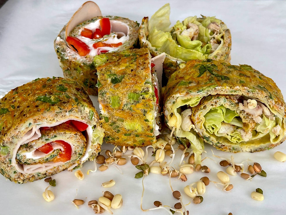 Gefüllte Kräuter-Eier-Rollen