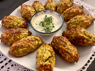 Gemüse-Nuggets mit Kresse-Dip