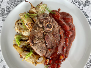 Schlögl-Steaks mit gebratenem Chili-Fenchel