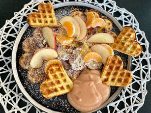 Knusprig, leichte und kalorienarme Philadelphia Waffeln
