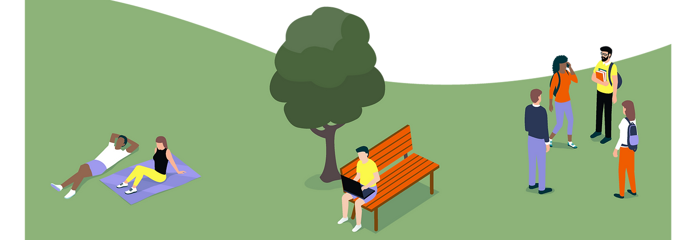Icon showing park users as a graphic