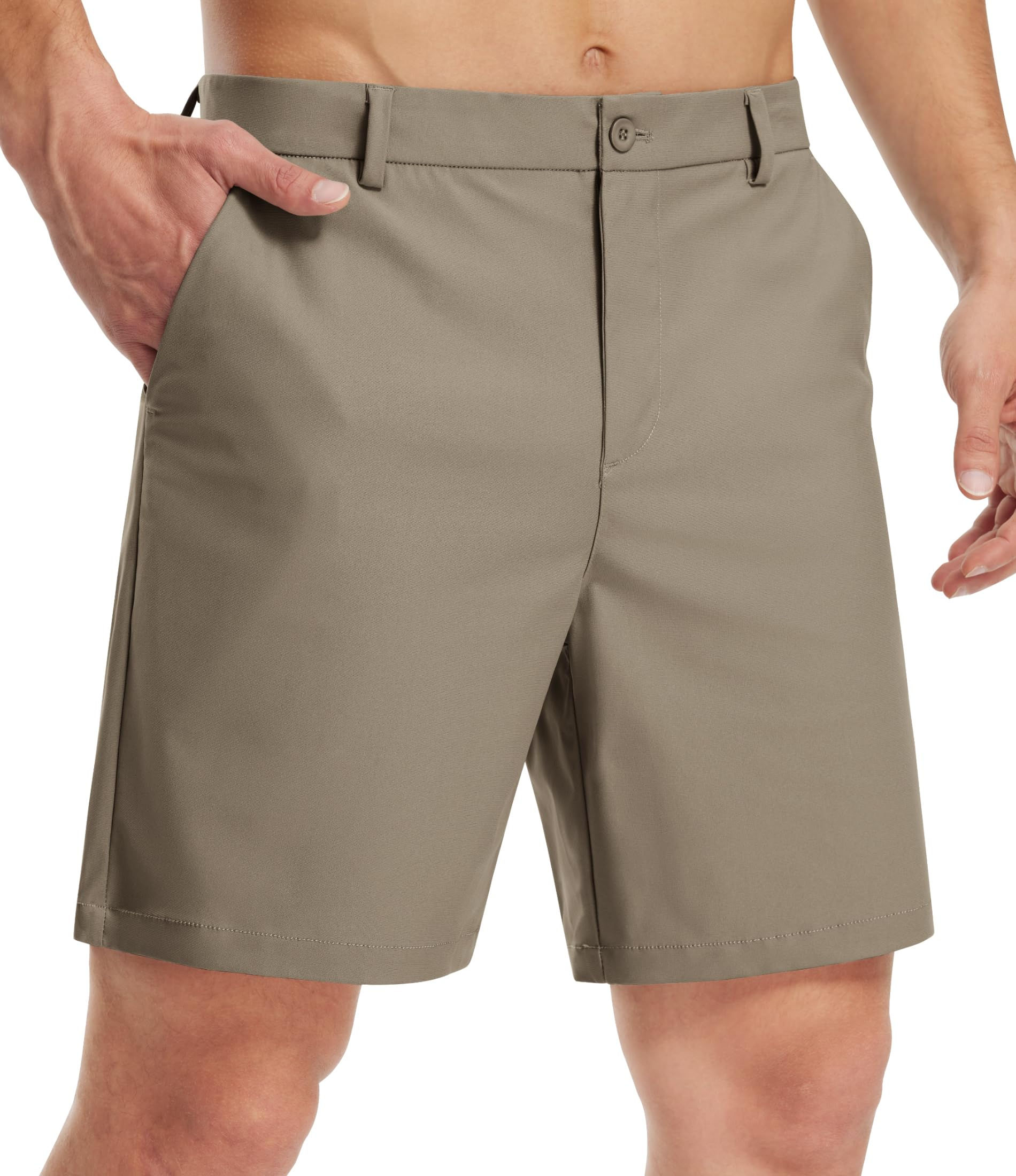 Libin Golf Shorts Men 7" Dress Shorts Casual Work Flat Front Stretch Lightweight
