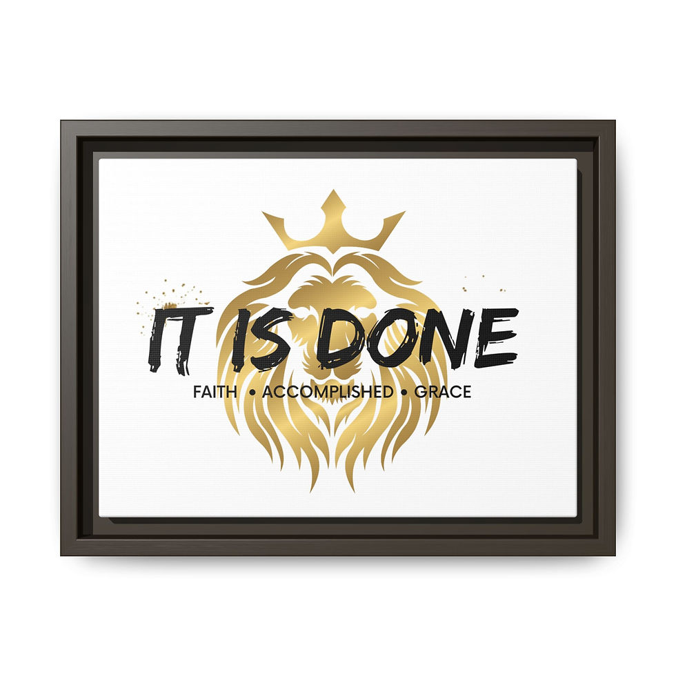 Thumbnail: It Is Done Affirmation Framed Canvas Art Print