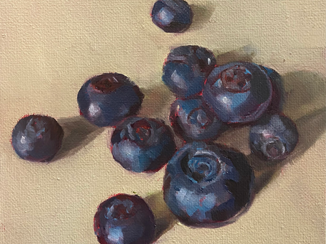 Handful of blueberries