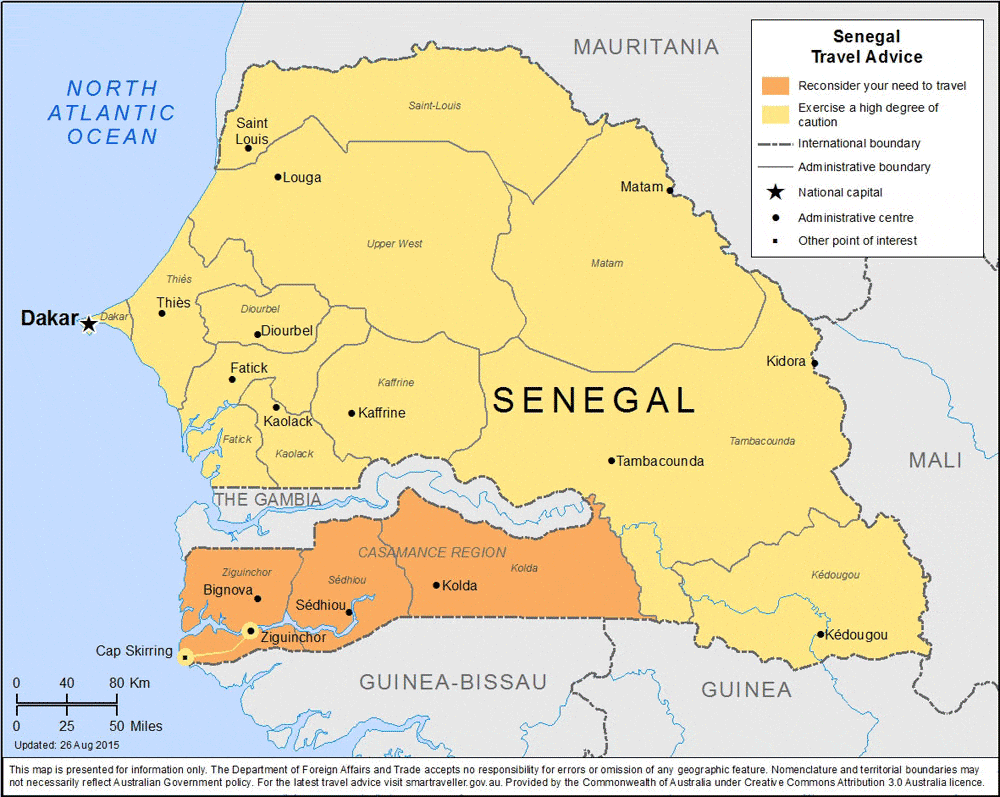 senegal konum