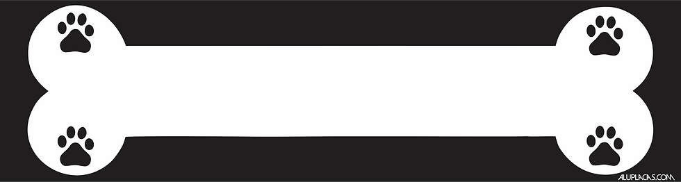 Nome do Seu Cão - Preto - 15x4cm