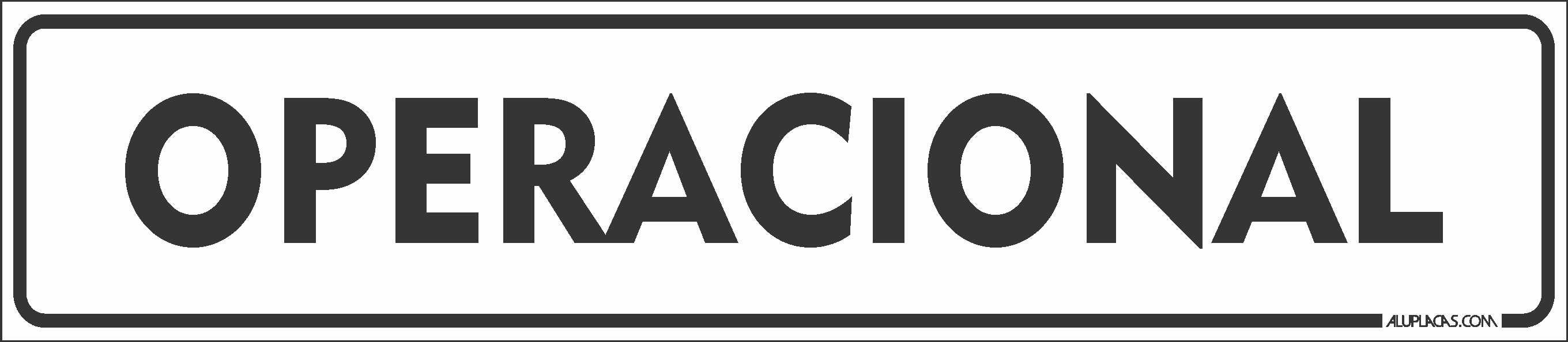 Placa Sinalização Operacional