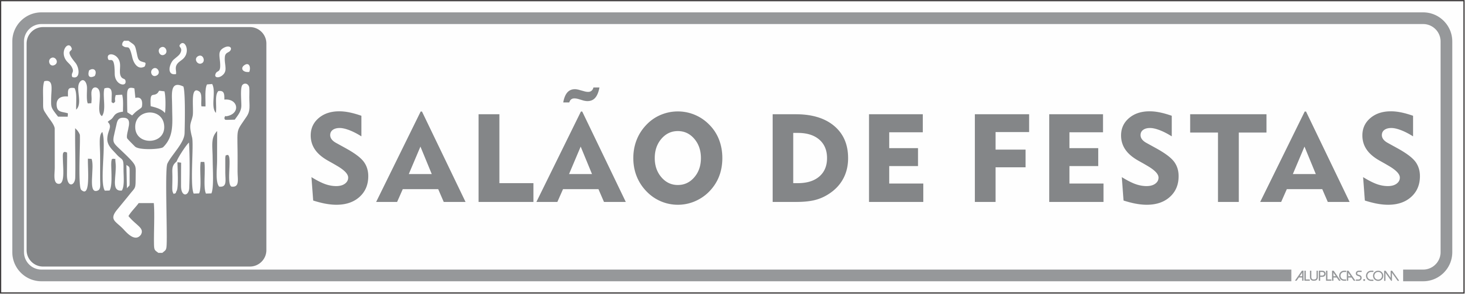 Placa Salão de Festas