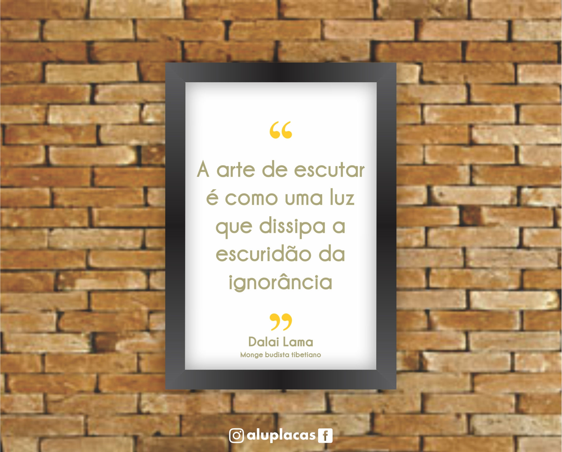 Quadro Decorativo Frase Dalai Lama - Empreendedorismo
