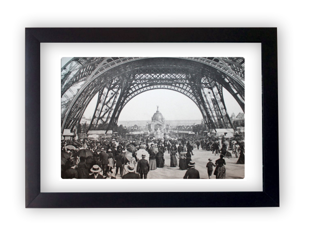 Quadro Decorativo Preto e Branco Paris Torre Eiffel- Cod:404
