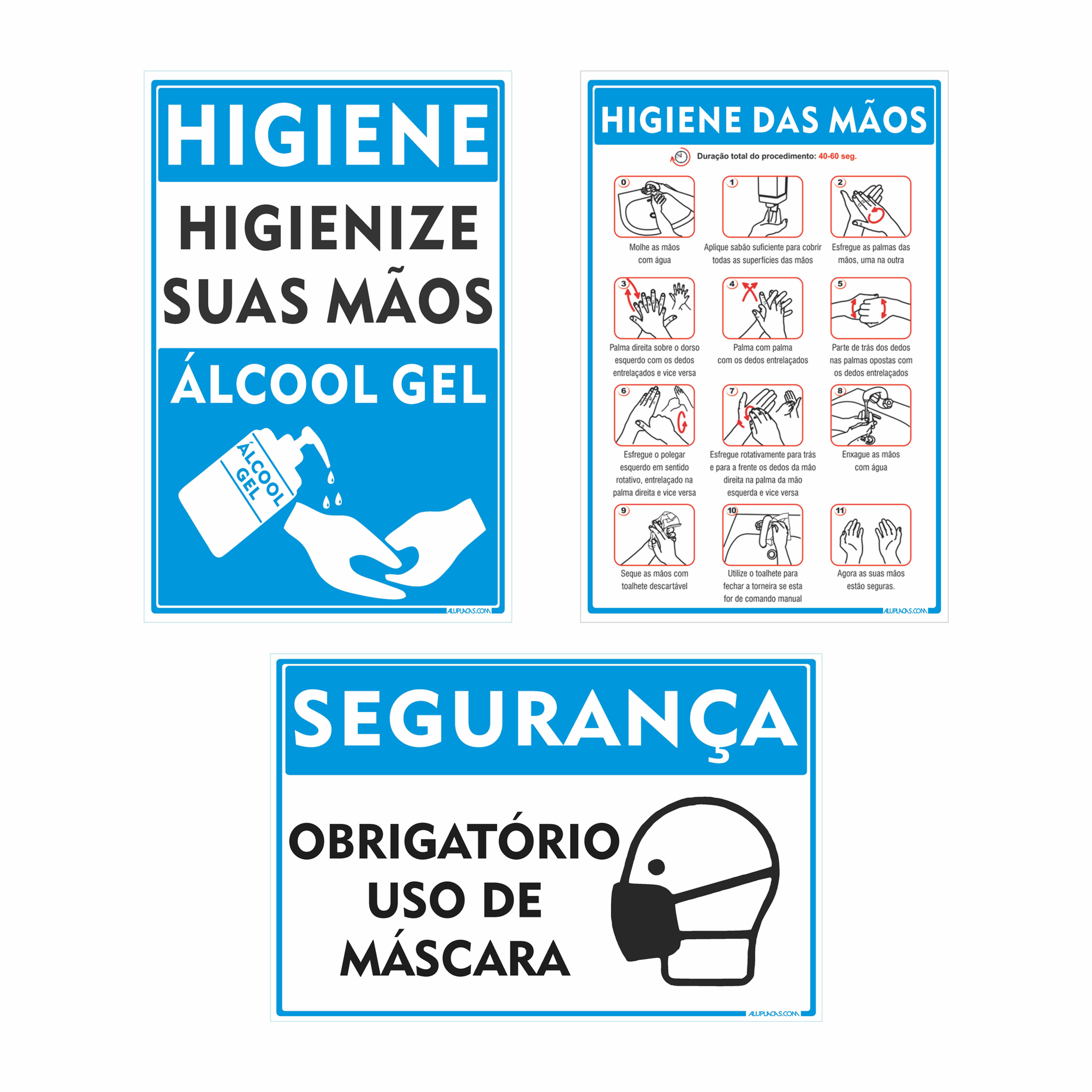 Kit Placas de Proteção Coronavírus