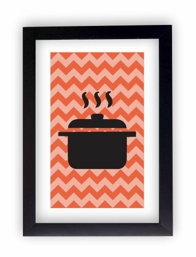 Quadro Decorativo Cozinha com Moldura Laqueada 18x23 cm