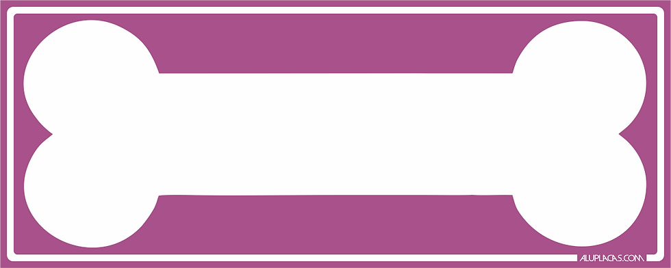 Nome do Seu Cachorro - Roxo - 10x4cm