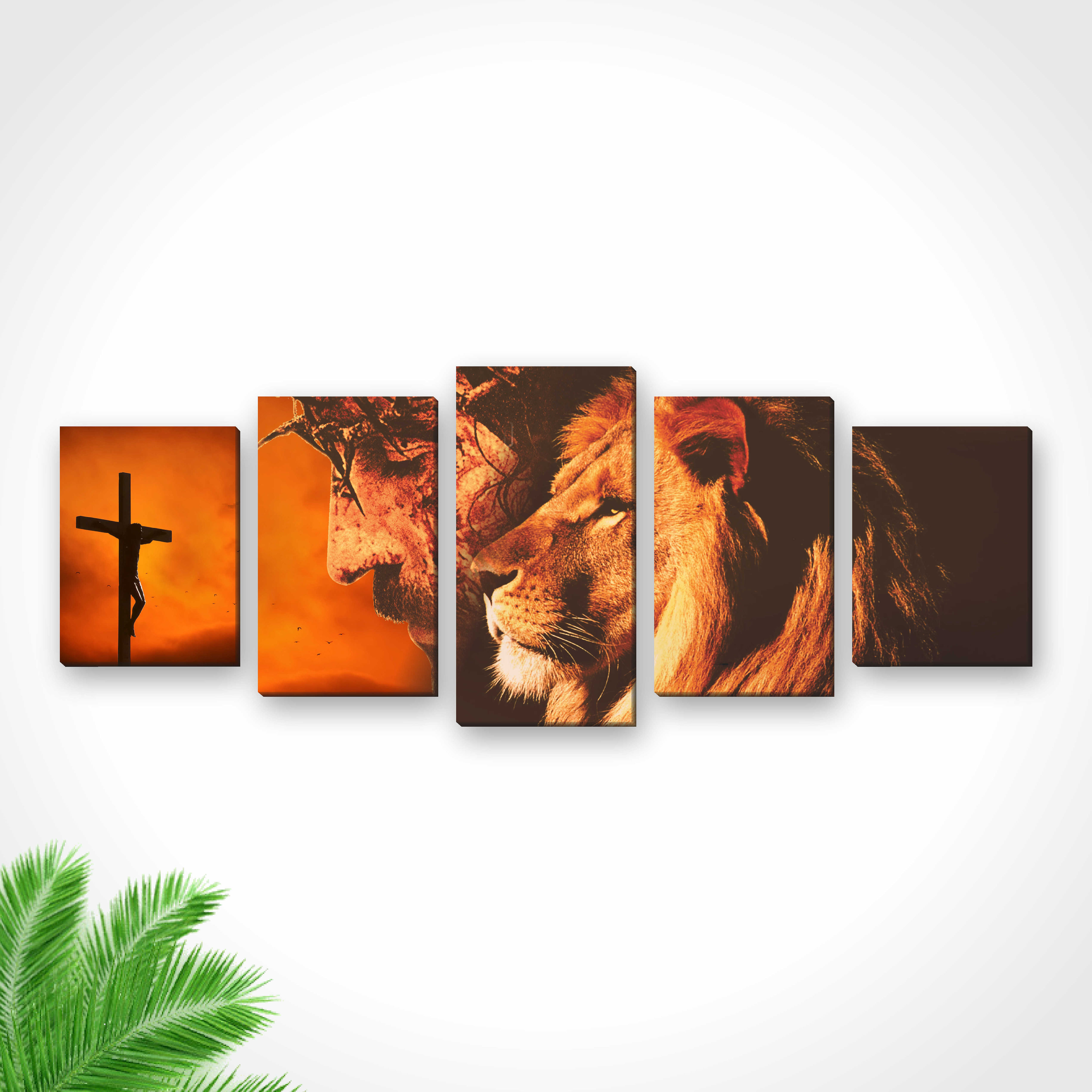 Quadro Jesus Leão de Judá Decoração Em Tecido Canvas