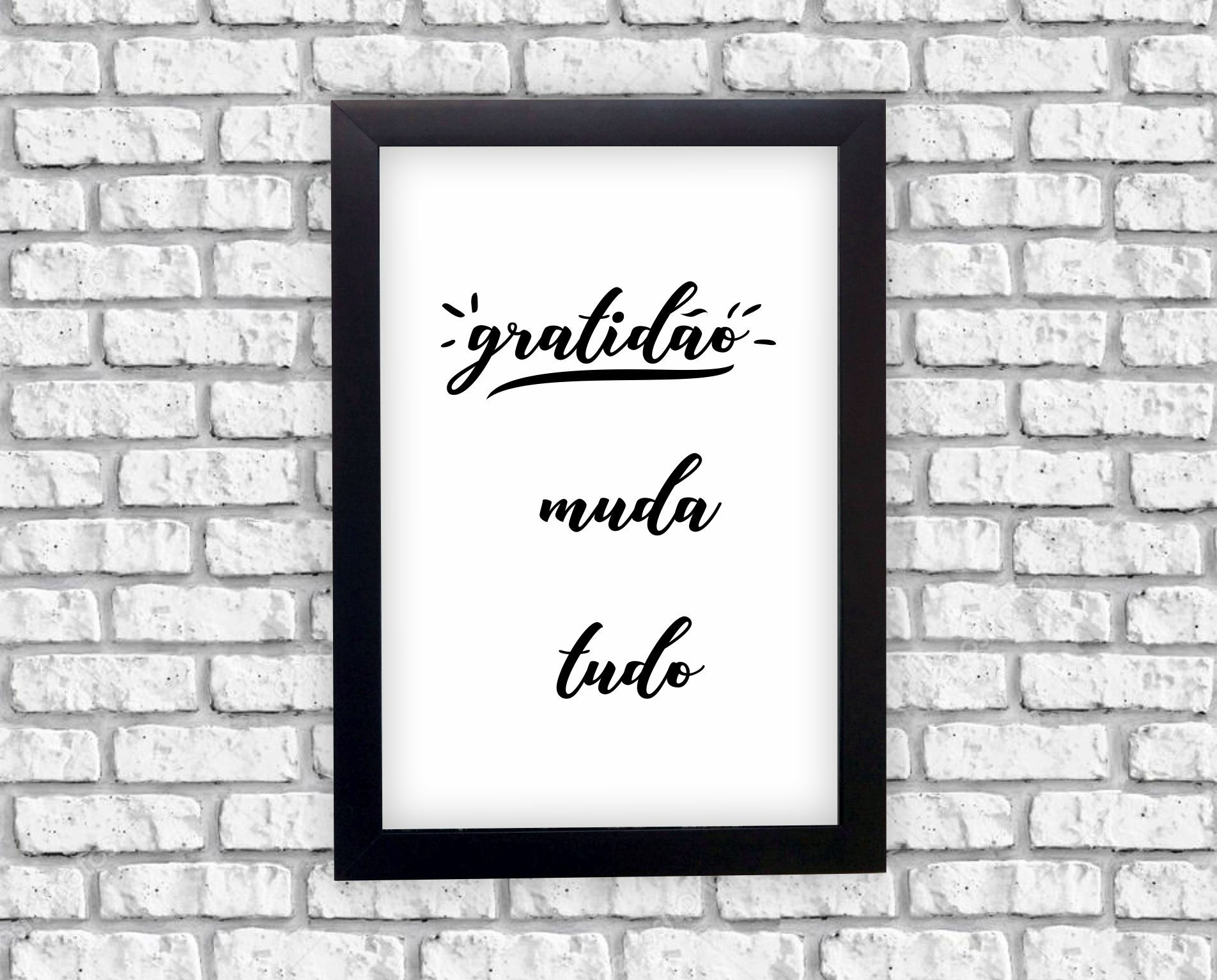 Quadro Decorativo Frases Gratidão Muda Tudo
