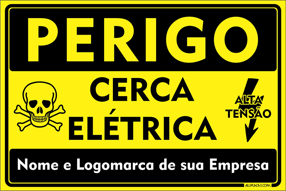 Miniatura: Personalize Perigo Cerca Elétrica - SEG023