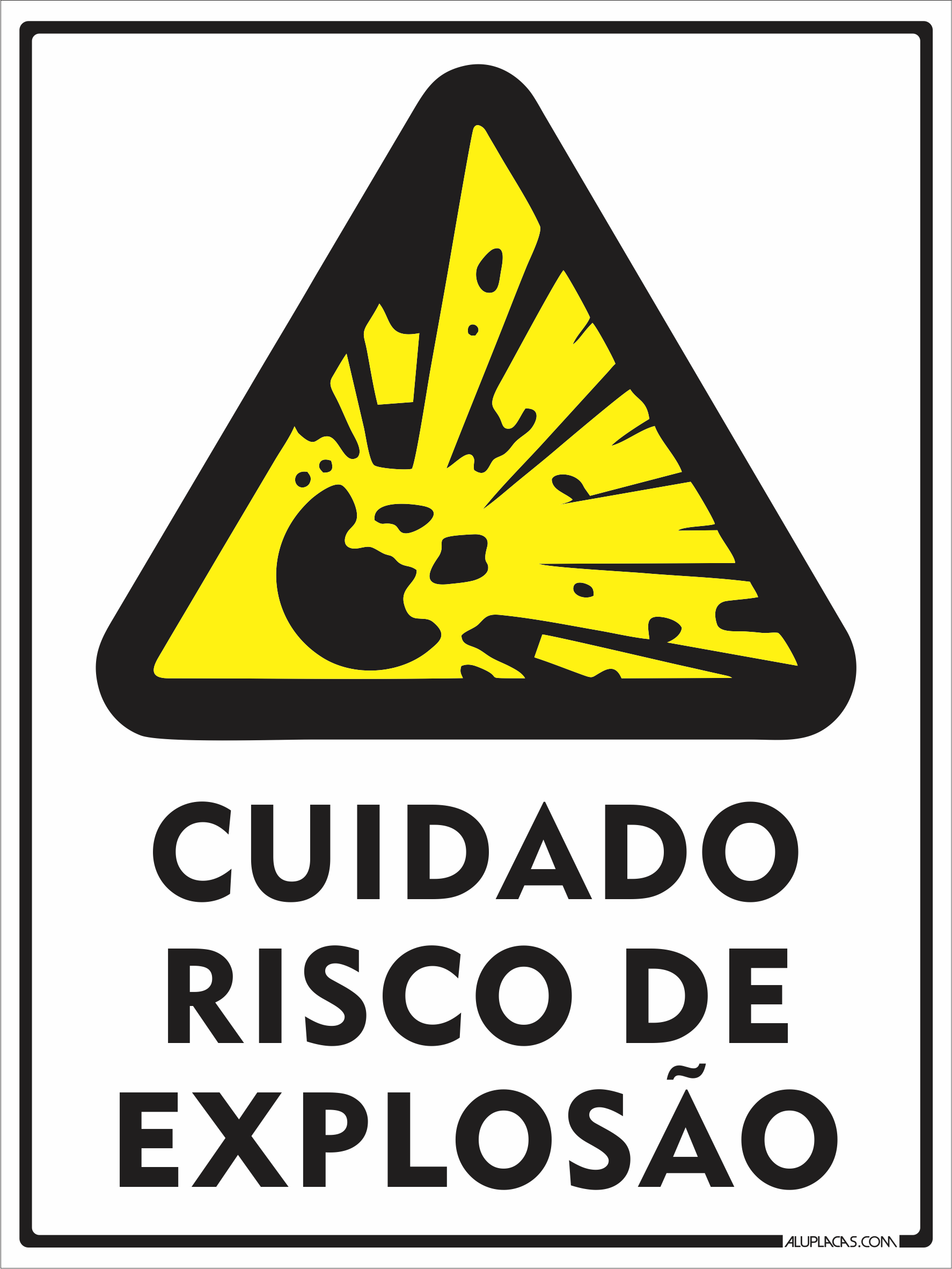 Placa Cuidado Risco de Explosão