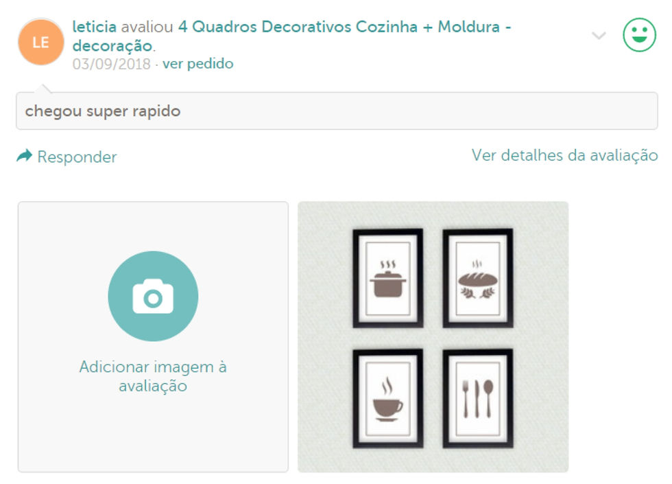 Miniatura: Composição 4 Quadros Decorativos Cozinha com Moldura Laqueada - (KIT01)
