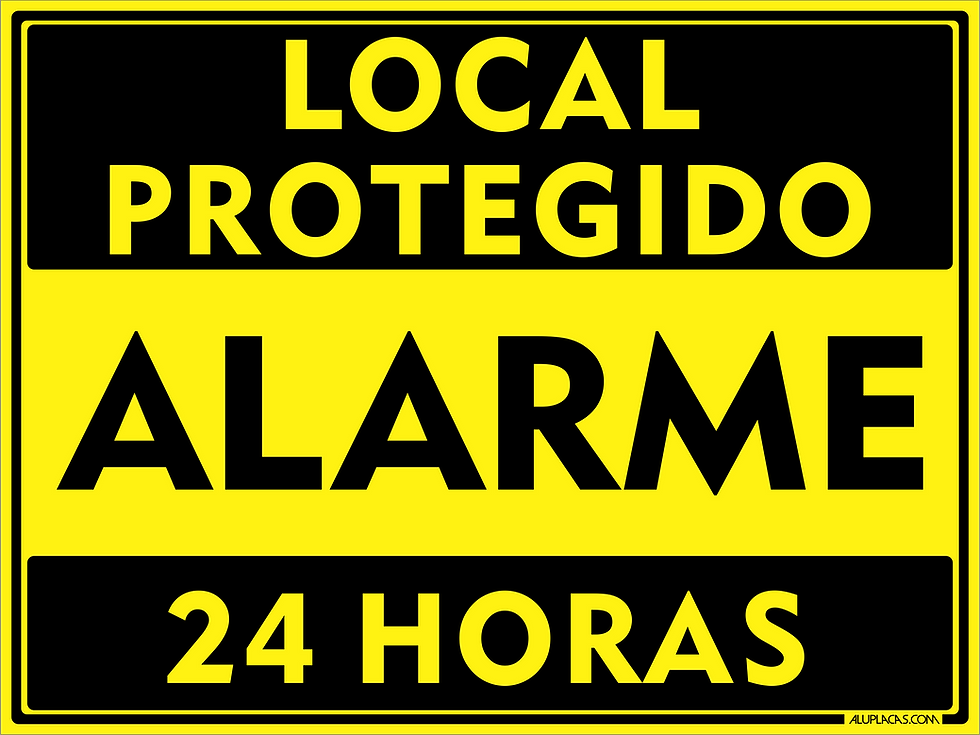 Placa Local Protegido Alarme