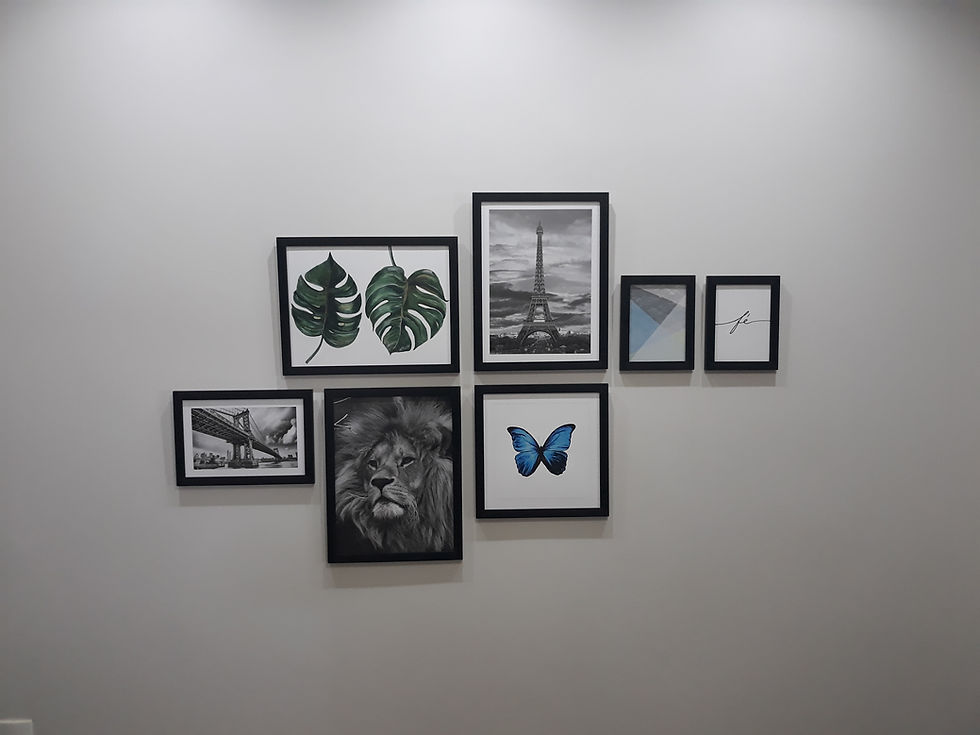 Miniatura: Composição com 7 Quadros Decorativos Modernos