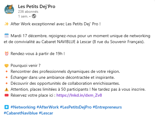 Afterwork Les Petits Dej' Pro