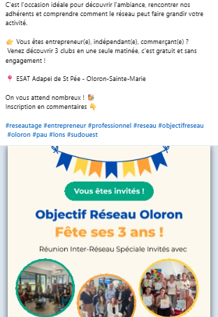 Objectif Réseau : Inter-réseau spéciale invités le 8 septembre 2026 à Oloron-Sainte-Marie