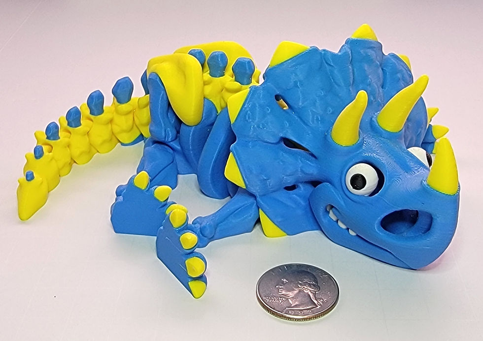 Thumbnail: Triceratops Skeleton w/Eyes and Stand