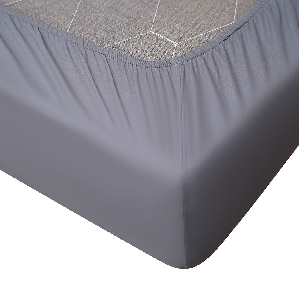 Thumbnail: ANSIO® Grey Double Fitted Sheet Soft Brushed Microfibre Fabric