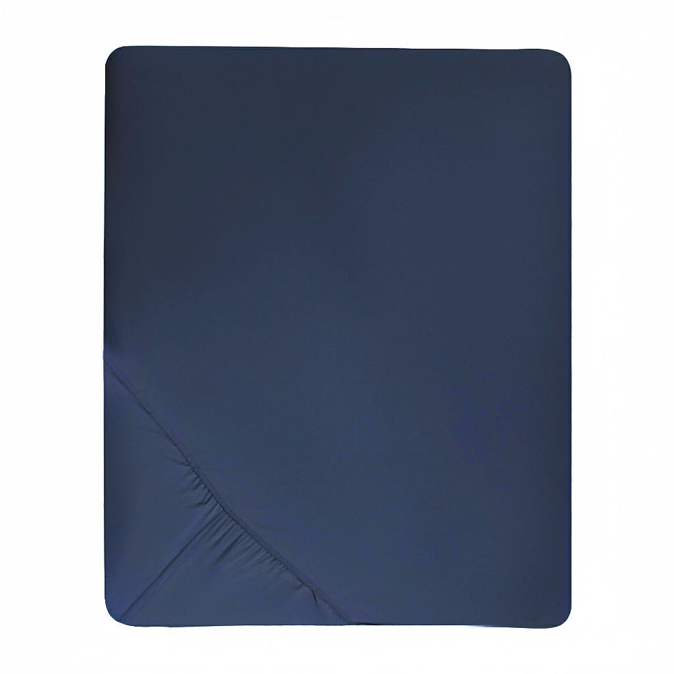 Thumbnail: ANSIO® Navy Double Fitted Sheet Soft Brushed Microfibre Fabric